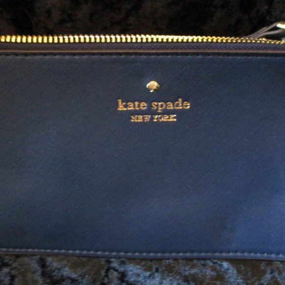 NWT kate spade New York have a point of view Navy Blue Wristlet/Wallet/Cosmetic - Picture 1 of 6